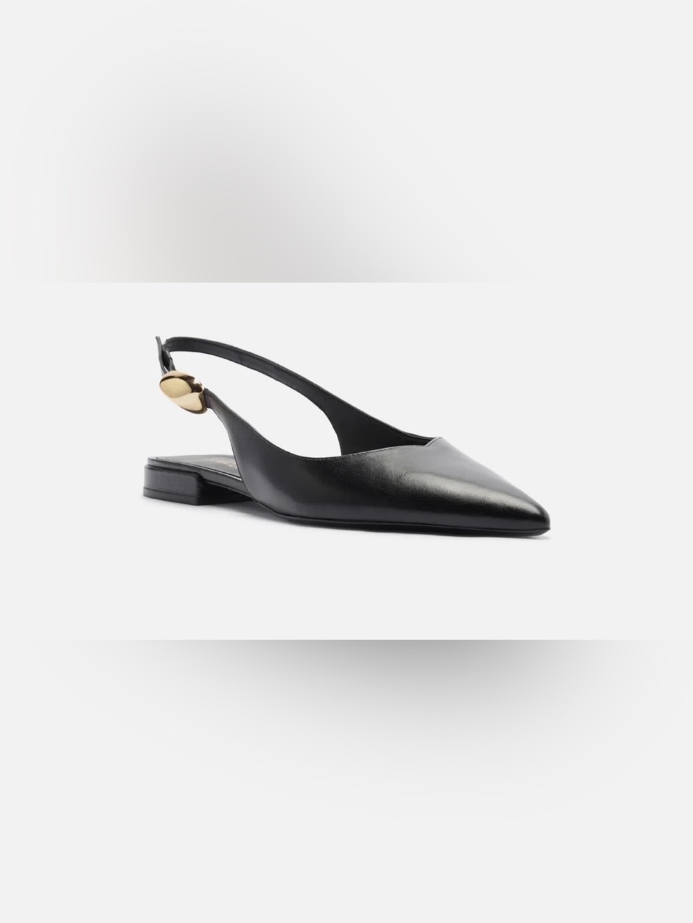 Arezzo Farrah Ballet Leather Flat in Black women size 8 gently used - Picture 3 of 16